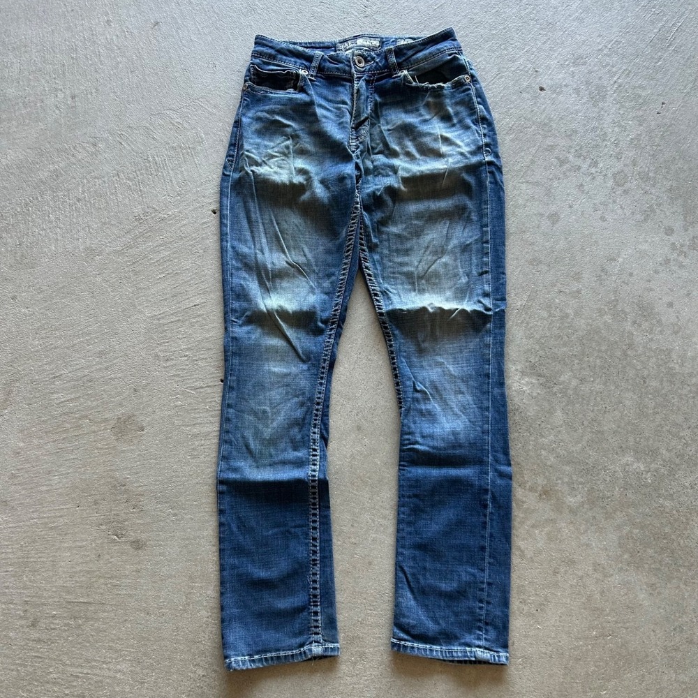BKE Buckle Jeans Adult 28L Alec Straight Leg Blue‎ Light Wash Denim